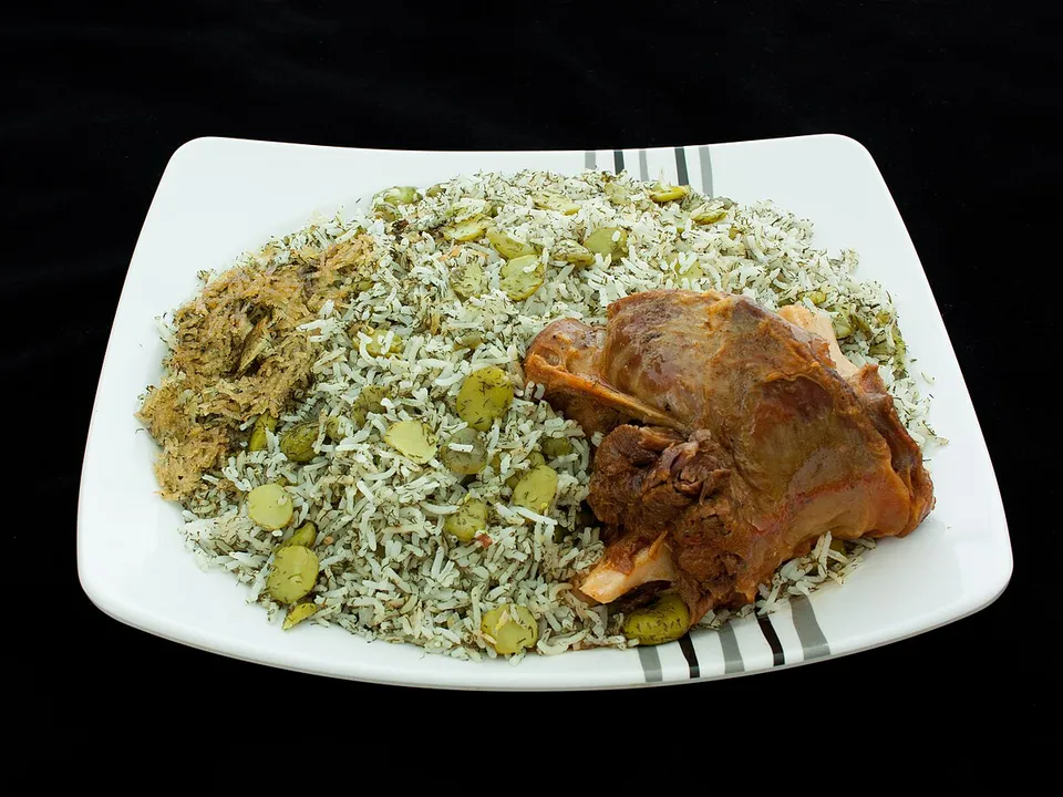 باقالی پلو با ماهیچه