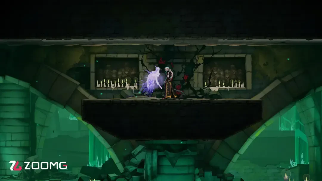 دو شخصیت در محیط تاریک و قلعهای بازی Castlevania: Belmont's Curse