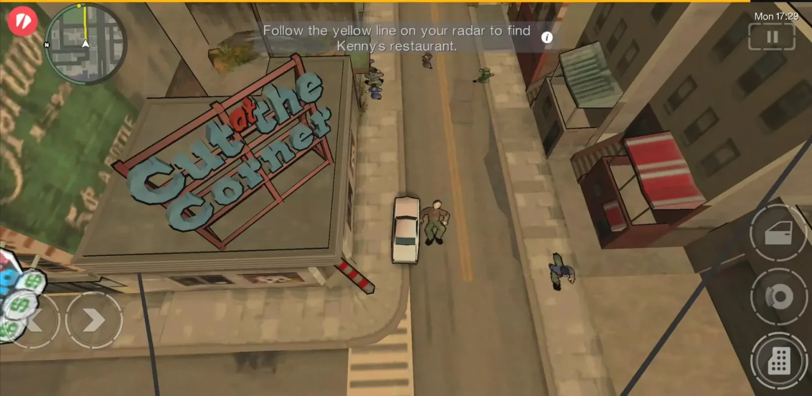 محیط بازی GTA: Chinatown Wars (Grand Theft Auto) در خیابان‌های لیبرتی سیتی