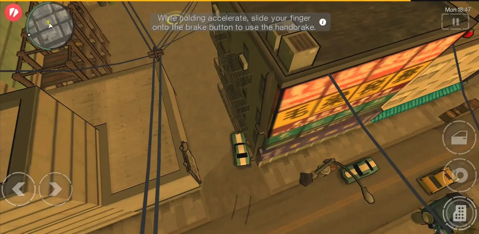 منظره‌ای از خیابان‌های شهر لیبرتی سیتی (Liberty City) در بازی GTA Chinatown Wars
