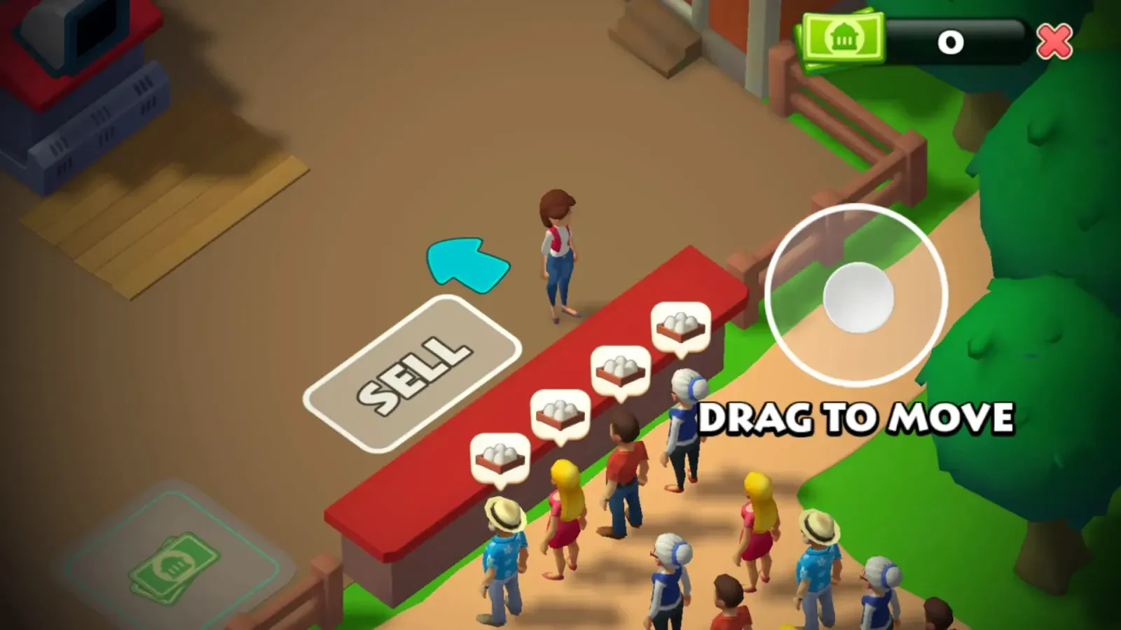 فروش محصولات کشاورزی در بازی موبایل Township در بخش فروشگاه