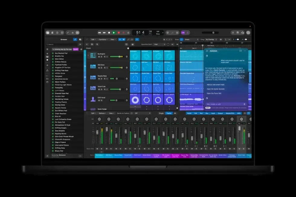 پنل ابزارهای هوش مصنوعی در نرمافزار Creator Studio اپل (Apple)