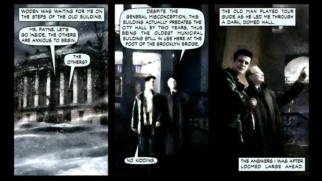 شخصیت مکس پین (Max Payne) در فضای تاریک و برفی بازی موبایل