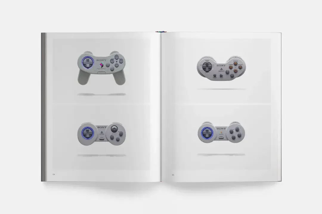 مجموعه‌ای از دسته‌های بازی کنسول پلی‌استیشن (PlayStation) با رنگ‌های مختلف