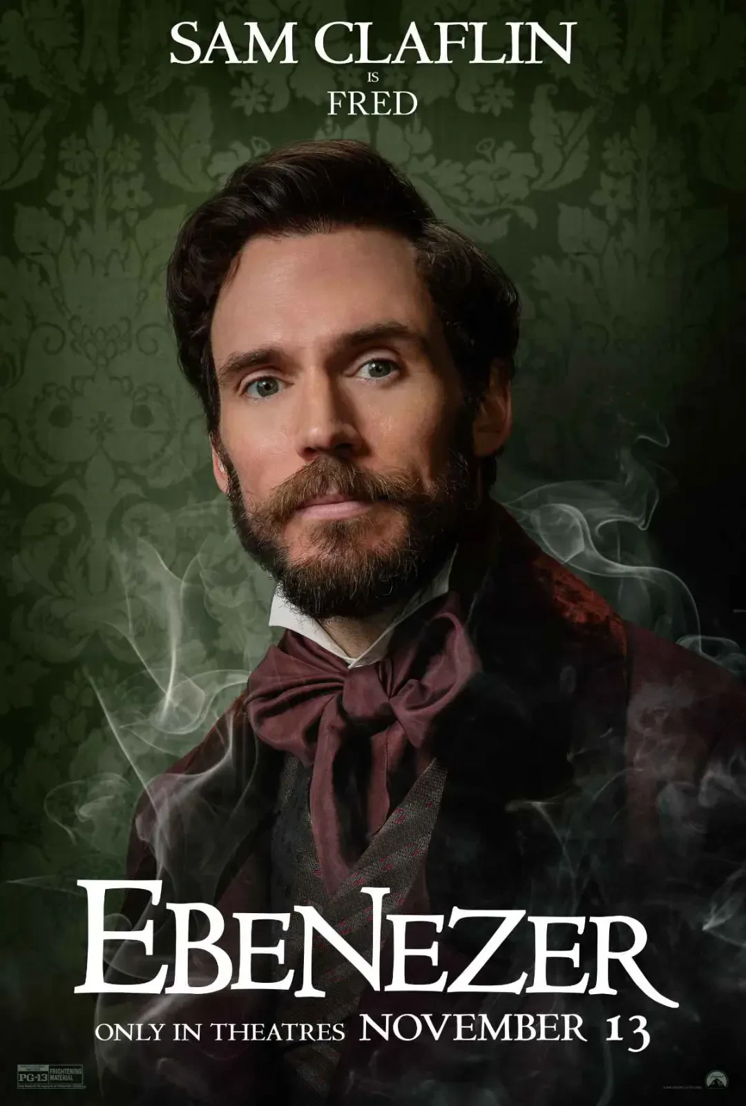 سام کلافلین (Sam Claflin) در نقش فرد در پوستر فیلم Ebenezer