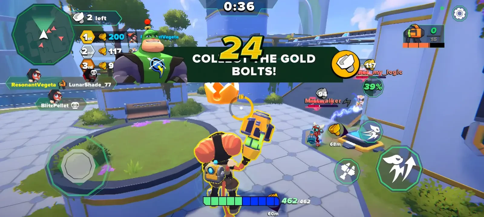 محیط بازی موبایل Ratchet and Clank: Ranger Rumble با کاراکترهای سه‌بعدی