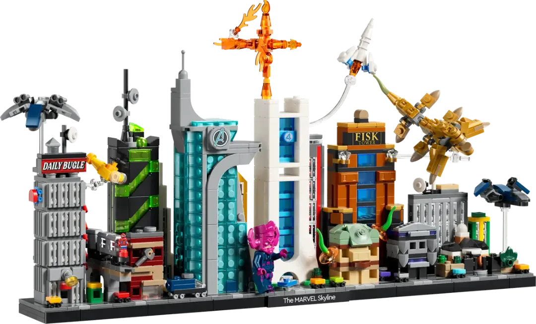 مجموعه لگو (LEGO) شامل ساختمان‌های دنیای مارول و شخصیت‌های ابرقهرمانی