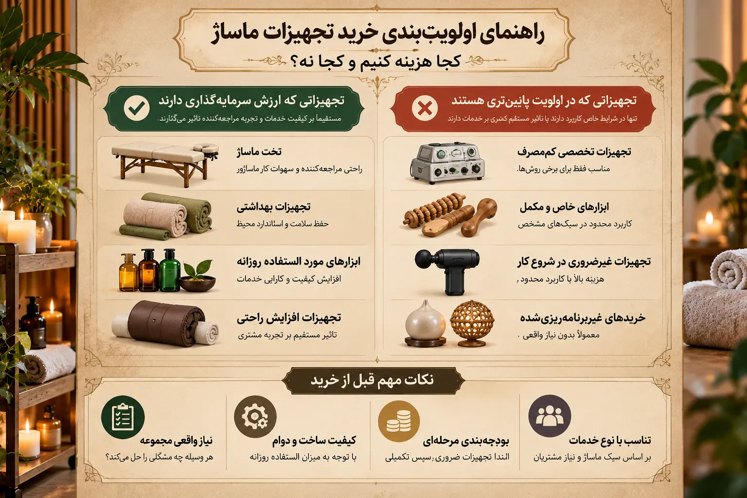 قبل از خرید تجهیزات ماساژ، این اشتباهات را نکنید!